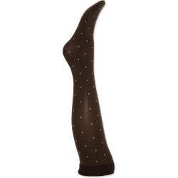 A MOI Agnes brown dot knee high sock