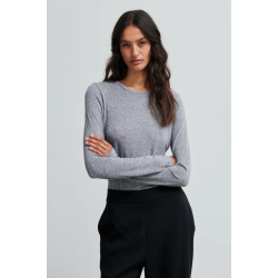 SF Matima o-neck LS tee grey melange