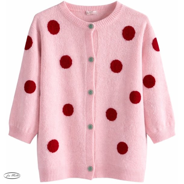 Wilto Cardigan rose dots