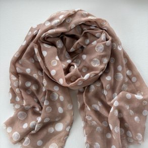 Three M Scarves taupe dots
