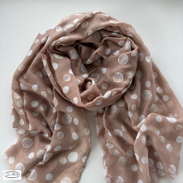 Three M Scarves taupe dots
