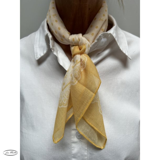 Three M Scarves yellow dots