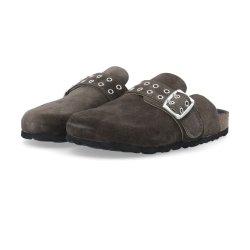 BIANCO Biamiami buckle mule suede brown