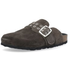 BIANCO Biamiami buckle mule suede brown