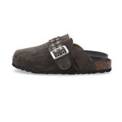 BIANCO Biamiami buckle mule suede brown