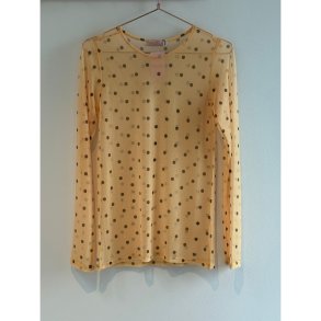 WILTO Mesh blouse yellow dots
