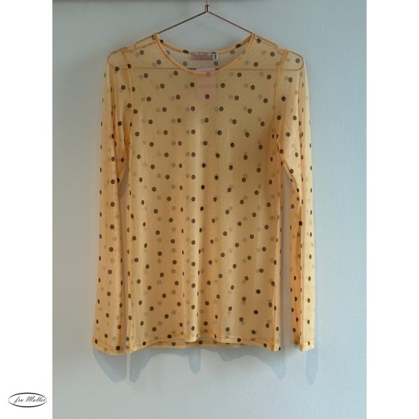 WILTO Mesh blouse yellow dots