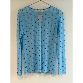 Wilto Mesh blouse blue dots