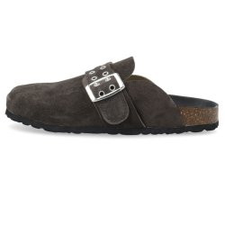 BIANCO Biamiami buckle mule suede brown