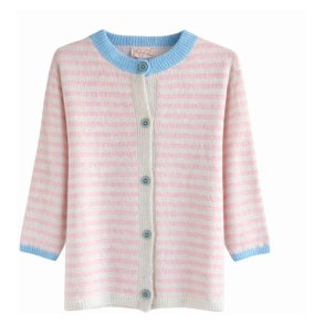 Wilto Cardigan stripe rose