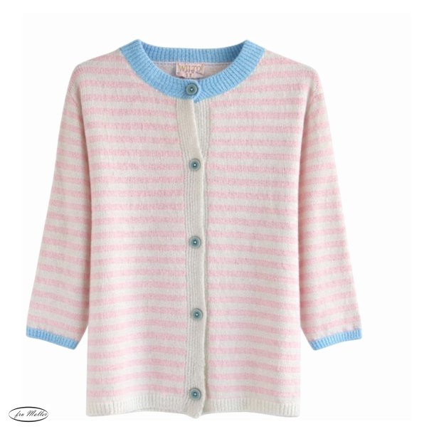 Wilto Cardigan stripe rose