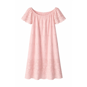 Lisbeth Merrild kjole rosa hul m�nster