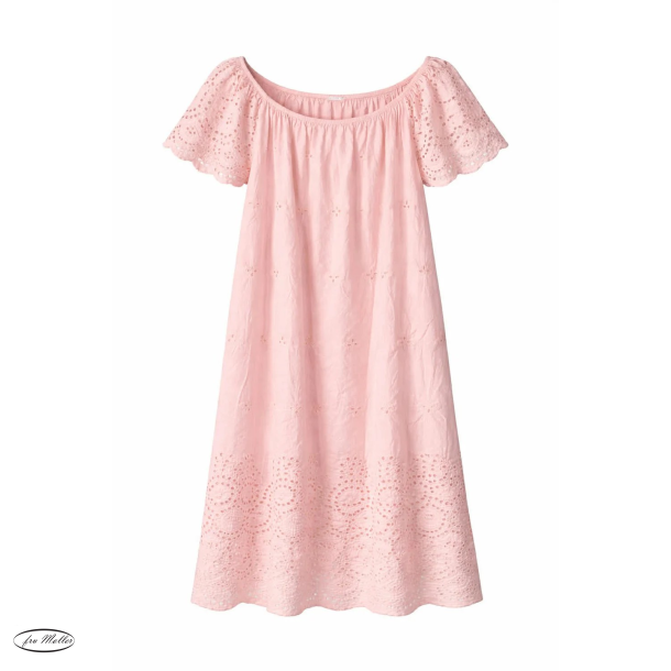 Lisbeth Merrild kjole rosa hul m�nster