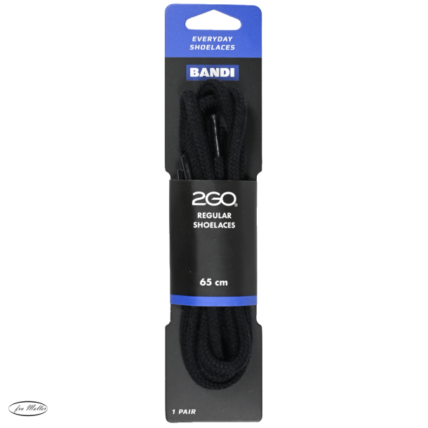 Shoelace 171 black thick round 65