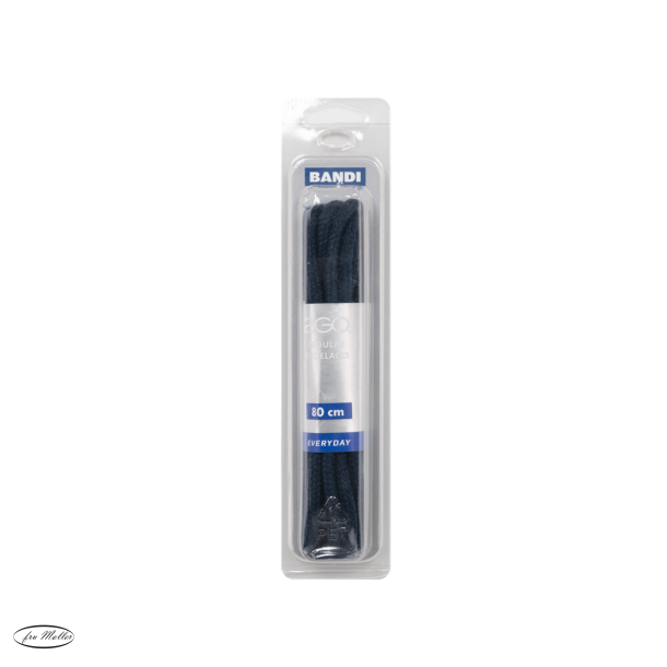 Shoelace 406 navy thin round 65