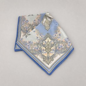 ByLund Silk scarf blue flower