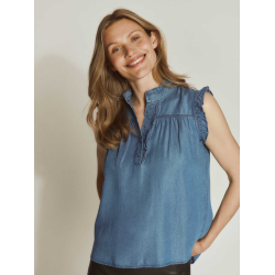 RW Dallas SL top medium denim blue