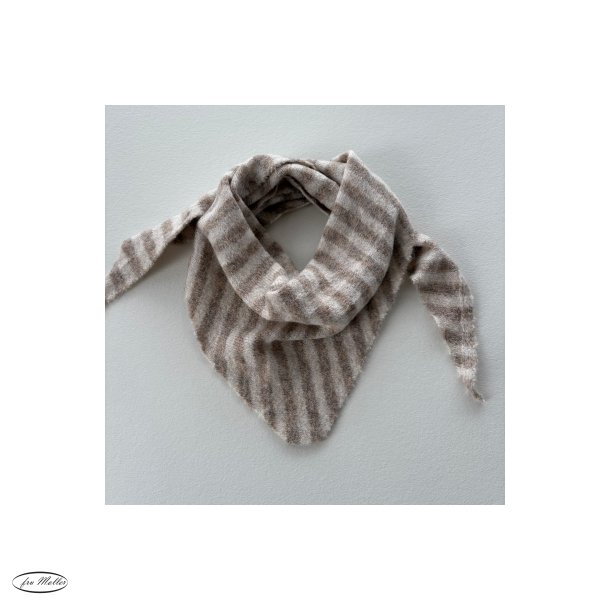 THREE M Scarf stripe taupe