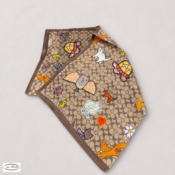 ByLund Silk scarf brown figure