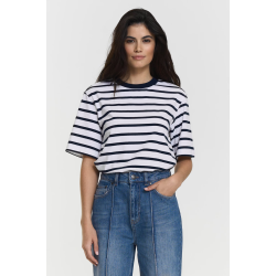 T&T Chelsey Tee navy white stripe