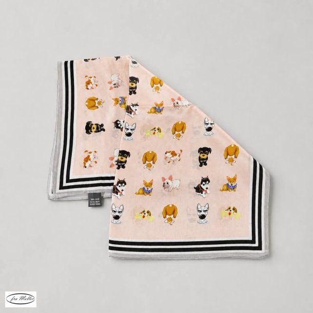 ByLund Silk scarf rose puppy