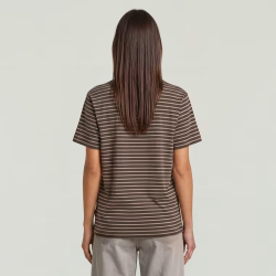 G-Star Unit stripe t-shirt coffee/mauve