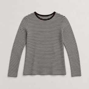 Lisbeth Merrild T-shirt LS brun/hvid