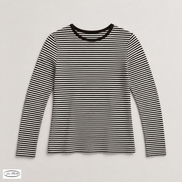 Lisbeth Merrild T-shirt LS brun/hvid