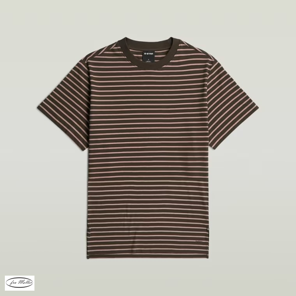 G-Star Unit stripe t-shirt coffee/mauve