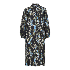 VILA Vimarlot midi skjortekjole sort