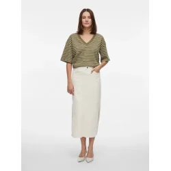 VILA Vinus midi denim skirt cloud 