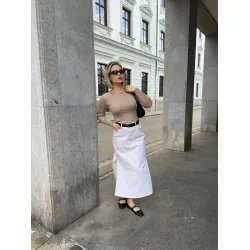 VILA Vinus midi denim skirt cloud 