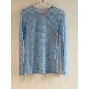 Wilto Mesh blouse blue small dots
