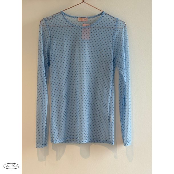 Wilto Mesh blouse blue small dots
