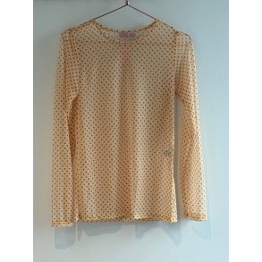 Wilto Mesh blouse yellow small dots