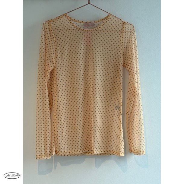 Wilto Mesh blouse yellow small dots