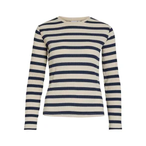 VILA Viamelie o-neck top navy
