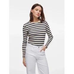 VILA Viamelie o-neck top navy