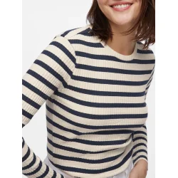 VILA Viamelie o-neck top navy