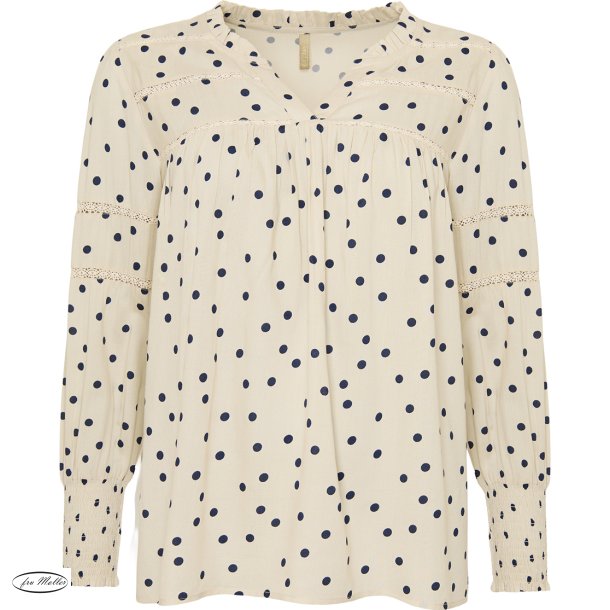 OFELIA Ditte blouse sand dot