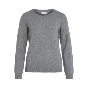 VILA Viril o-neck medium grey melange