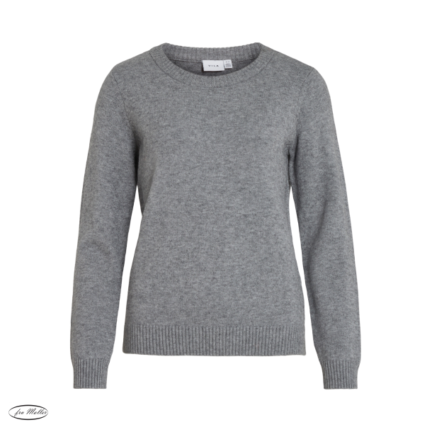 VILA Viril o-neck medium grey melange