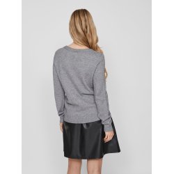 VILA Viril o-neck medium grey melange