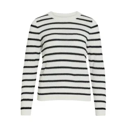 VILA Vidalo knit stripe white/black