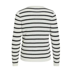 VILA Vidalo knit stripe white/black