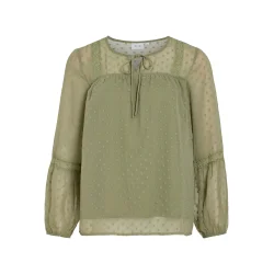 VILA Viedee top oil green
