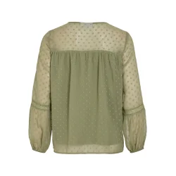 VILA Viedee top oil green