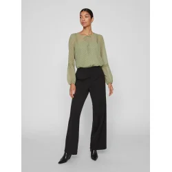 VILA Viedee top oil green