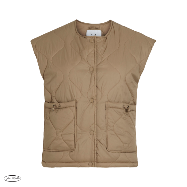 VILA Visibiria waistcoat tan