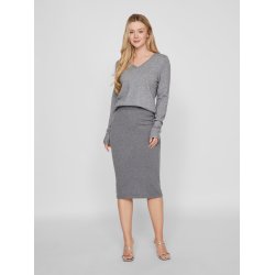 VILA Viril v-neck gr melange